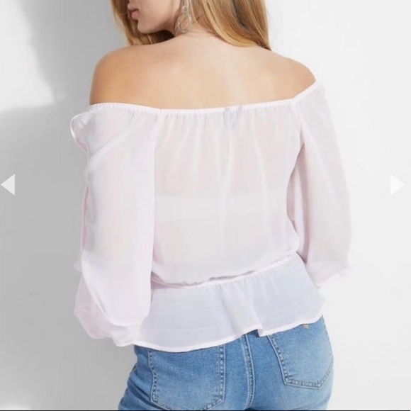 Guess Long Sleeve Huntley Tee in Lavender Hush Size Small - Picture 2 of 5